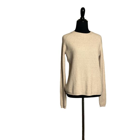 Tahari beige cream crew neck long sleeves sweater size XS - Picture 10 of 14
